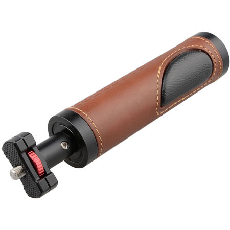 CAMVATE Leather Handle Grip, 1/4"-20 Mini Rod Mount for Video Light Monitor