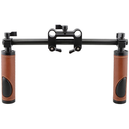 CAMVATE Leather Handle Grips Handlebar Support Kit for DSLR/Camcorder Shoulder Rig