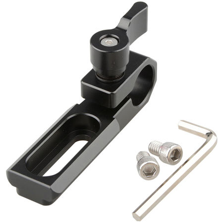 CAMVATE Single 15mm Rod Clamp with NATO Rail, Black Wingnut