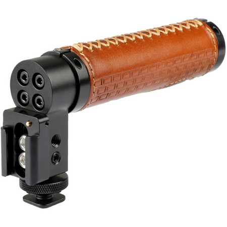 CAMVATE Top Handle with Cold Shoe for DSLR Camera, Leather Grip