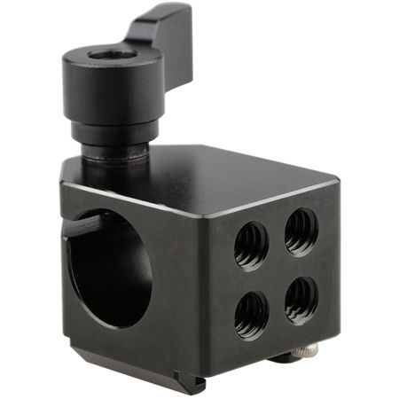 CAMVATE 15mm Rod Clamp with Cold Shoe, Black Knob