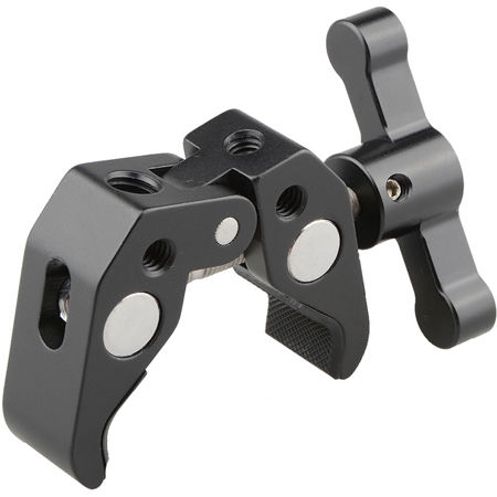 CAMVATE 1/4" & 3/8" Thread Super Clamp Crab Pliers Clip, Black T-Handle