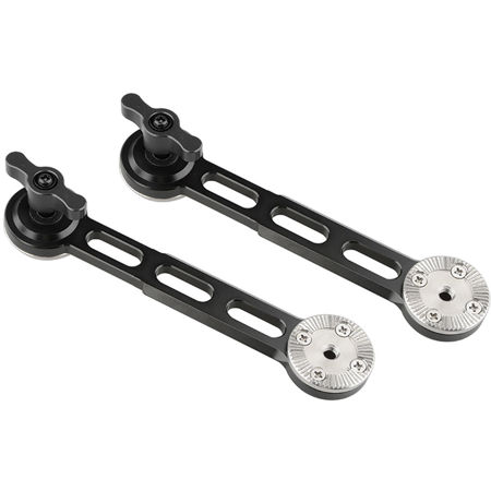 CAMVATE NATO Rail Rosette Extension Arm, Black Thumbscrew, 2-Pack