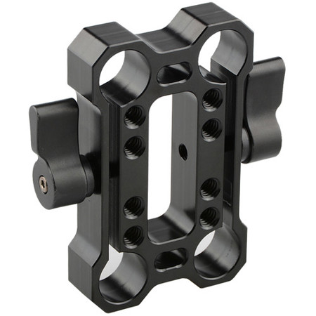 CAMVATE Offset Railblock 15mm Rod Clamp, Black Knob