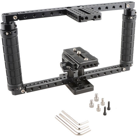 CAMVATE Adjustable Camera Cage with Quick Release Baseplate