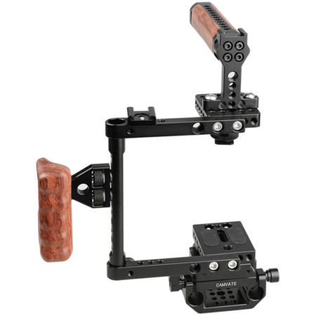 CAMVATE Quick Release Cage Kit, Right-Sided Wooden Handle