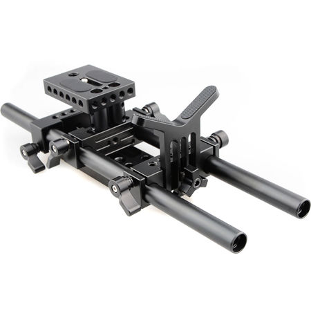 CAMVATE Pro DSLR Shoulder Mount Rig Kit with Lens Support 15mm Rail System