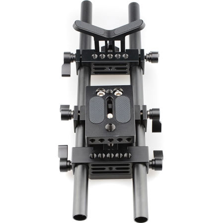 CAMVATE Pro DSLR Shoulder Mount Rig Kit with Lens Support 15mm Rail System
