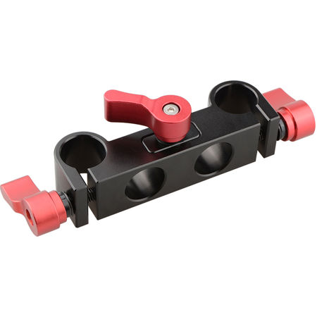 CAMVATE Offset Railblock Clamp 15mm Right Angel Rod Clamp, Red Knob