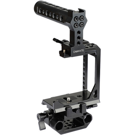 CAMVATE Camera Cage with Cheese Handle and Baseplate Mount for Sony A7 Series