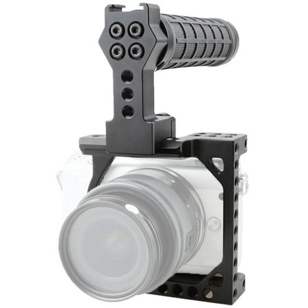 CAMVATE Aluminum Small-Sized Cage w/ NATO Top Handle for Sony and Canon Cameras