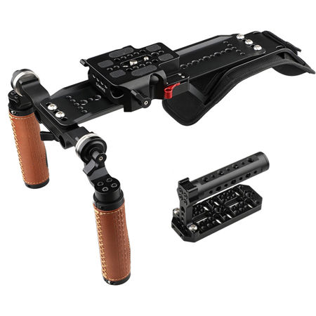 CAMVATE Shoulder Rig Handle Kit with Front and Top for URSA Mini