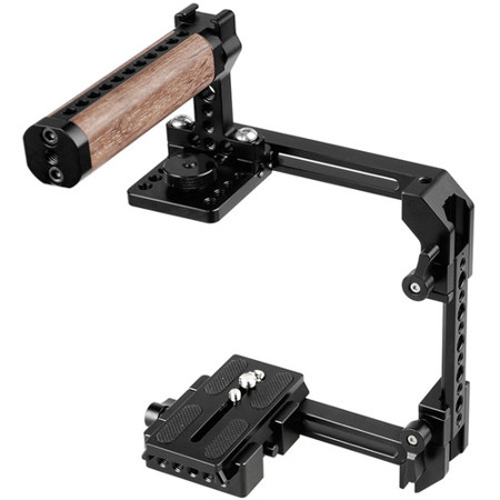 CAMVATE Adjustable Camera Cage with Top Handle & Manfrotto Standard QR Baseplate