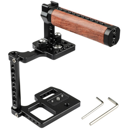 CAMVATE Half Cage with Wooden Top Handle for BMPCC 4K Camera