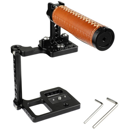 CAMVATE Half Cage with Leather Top Handle & Shoe Mount for BMPCC 4K Camera