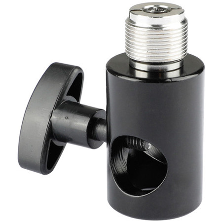 CAMVATE Light Pole Connector with Microphone Screw 1/4" Female to 5/8" Male