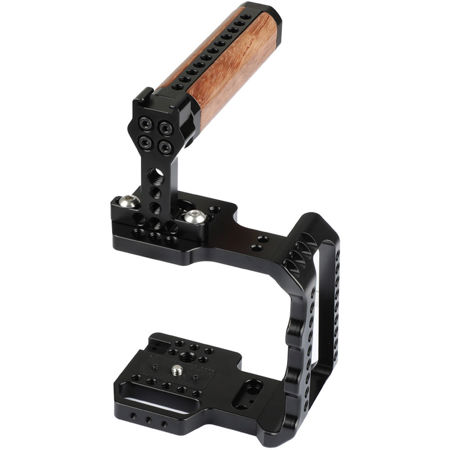 CAMVATE Half Cage with Wooden Top Handle and Shoe Mount