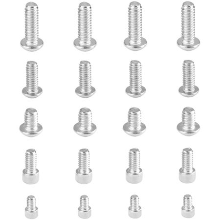 CAMVATE 1/4"-20 Stainless Steel Hex Screw Pack Multiple Types, 20-Pack
