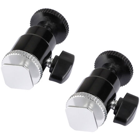CAMVATE 1/4"-20 Mini Ball Head with Shoe Mount Adapter, 2-Pack