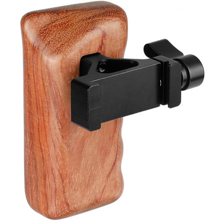 CAMVATE Left Side Wooden Handle Grip with ARCA Style Clamp