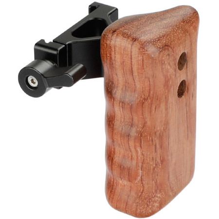 CAMVATE Left Side Wooden Handle Grip with ARCA Style Clamp