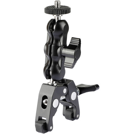 CAMVATE Versatile Super Clamp with T-Handle, Mini Ball Head Mount and Dual-Ended 1/4"-20 Screw Adapter