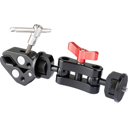 CAMVATE Super Crab Clamp w/ T-Handle, Ball Head Arm and Dual-Ended Screw Adapter