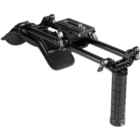 CAMVATE Shoulder Mount Support Kit with 15mm Rod System and Manfrotto QR Plate
