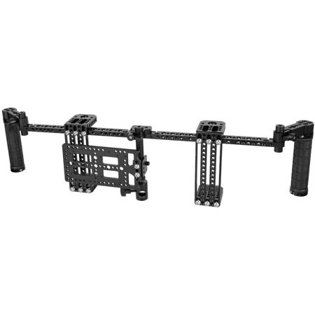 CAMVATE Dual Director's Monitor Cage Rig w/ Light Stand Mount & Rubber Handgrip