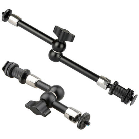 CAMVATE 7" & 11" Articulating Magic Arms with Shoe Mounts, Black Knob