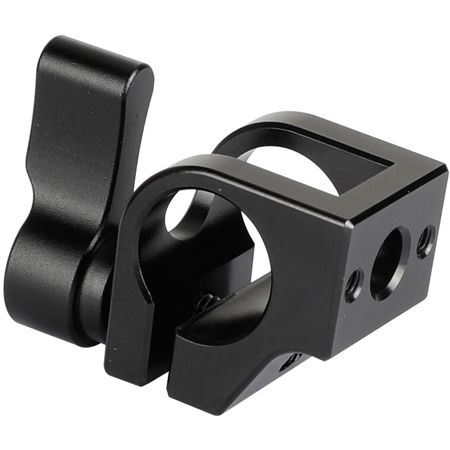 CAMVATE Universal 15mm Single Rod Clamp w/1/4" Mount for Camera Cage, Black Knob