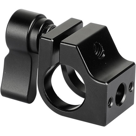 CAMVATE Universal 15mm Single Rod Clamp w/1/4" Mount for Camera Cage, Black Knob