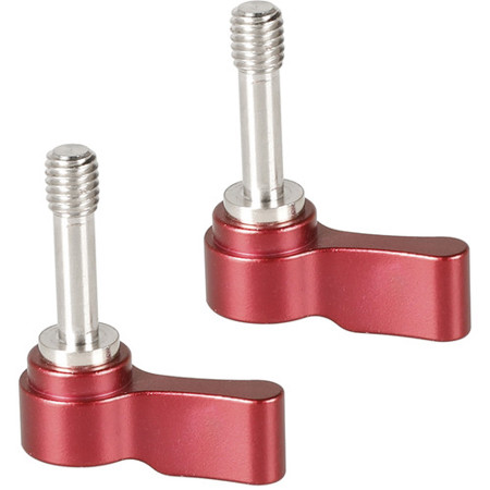 CAMVATE M6x22mm Ratchet Wingnut Assembly Knob, 2 Pieces, Red