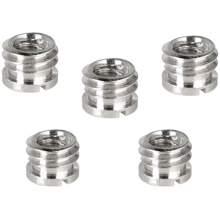 CAMVATE 1/4"-20 Female to 3/8"-16 Male Micro Screw Adapter, 5 Pieces