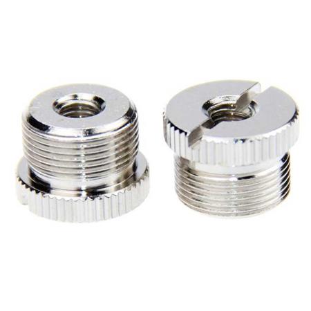 CAMVATE 1/4"-20 Female to 5/8"-27 Male Microphone Stand Adapter, 2-Pack