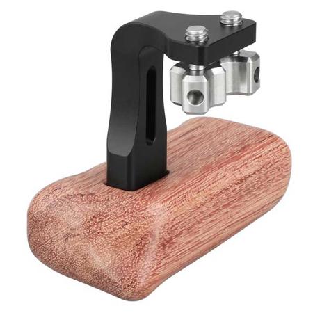 CAMVATE Wood Handle, 1/4"-20 Thumbscrew Connection, Medium-Sized Left Grip