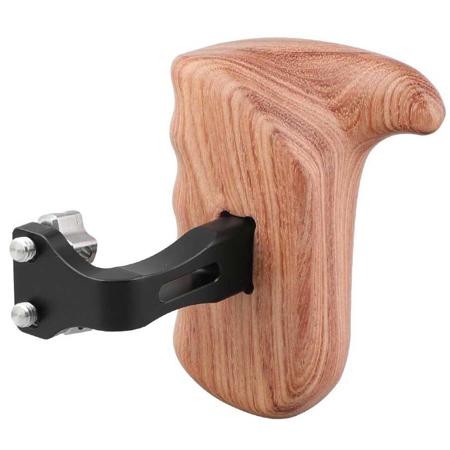 CAMVATE Wood Handle, 1/4"-20 Thumbscrew Connection, Right Grip