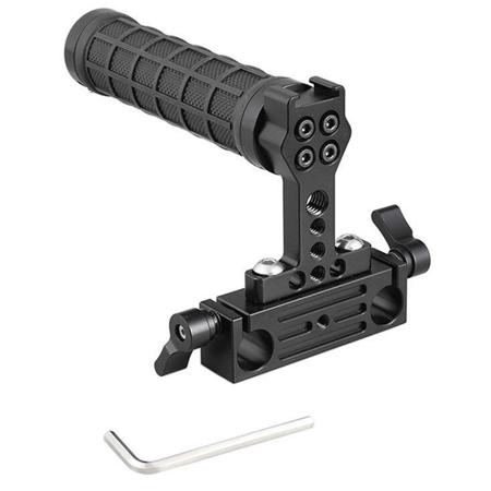 CAMVATE Rubber Handle Grip with 15mm Dual Rod Clamp