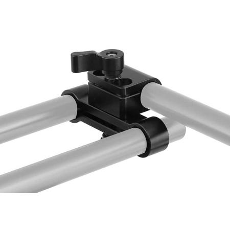 CAMVATE 15mm Single Rod Clamp and Dual Rod Clamp Adapter Set