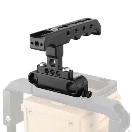 CAMVATE Top Cheese Handle with 15mm Dual Rod Clamp for DSLR Camera Cage Rig