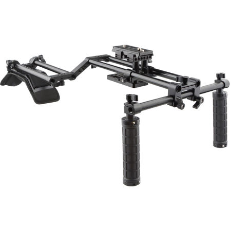 CAMVATE Shoulder Mount Rig with Manfrotto-Style QR Plate and 15mm Rod System for DSLR Camera / DV Camcorder