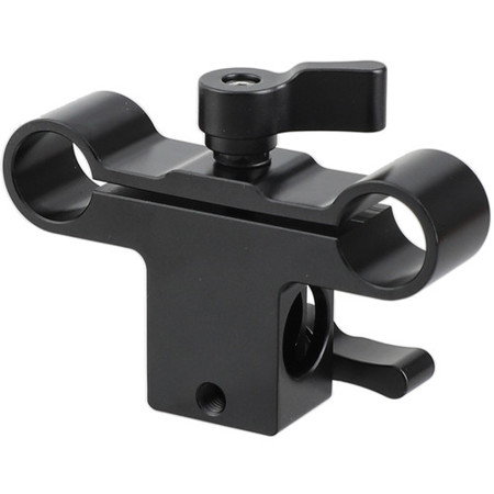 CAMVATE 15mm Single Rod Clamp to Dual Railblock for DSLR Camera Shoulder Rig