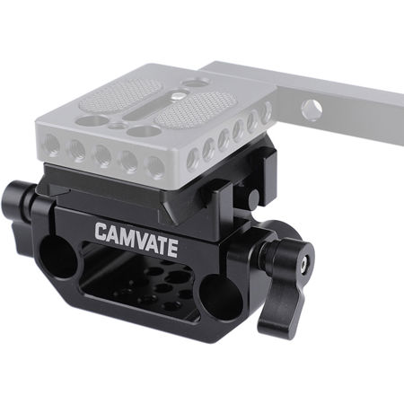CAMVATE Manfrotto-Style QR Sliding-in Plate with 15mm Dual Rod Clamp