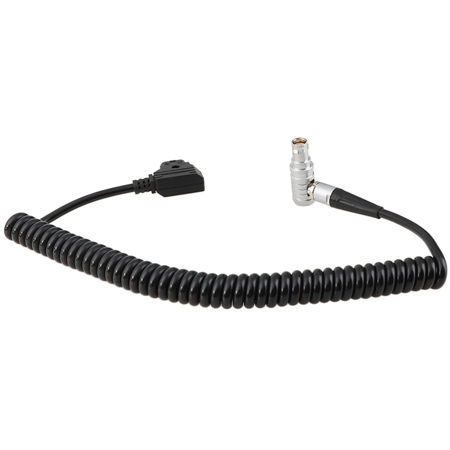 CAMVATE Coiled D-Tap to Right-Angle 4-Pin Power Cable for Canon C200/C300 Mark II Camera