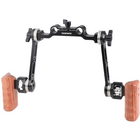 CAMVATE Dual Handgrip with Adjustable Extension Arm, 15mm Railblock & Allen Key