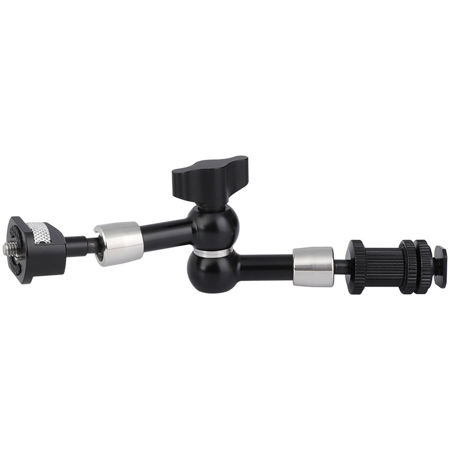 CAMVATE 7" Articulating Magic Arm with Double 1/4" Thread Screw Mounts & Removable Shoe Mount for Adding DSLR Camera Accessories