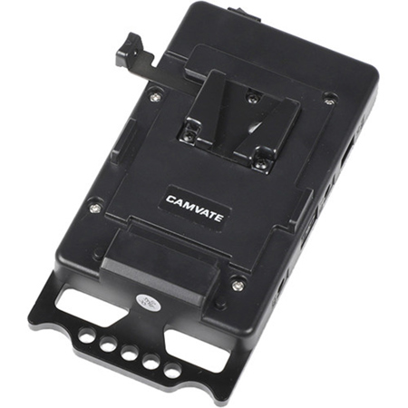 CAMVATE Quick Release V Lock Power Supply Splitter with Battery Plate