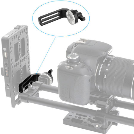 CAMVATE Standard ARRI Rosette Extension Part w/M6 Lock Knob & Double 1/4" Mount