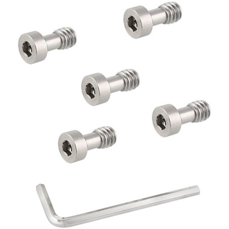 CAMVATE 1/4"-20 Male Screw w/Hexagon Head for Grooved Baseplate, Silver, 5-Pack