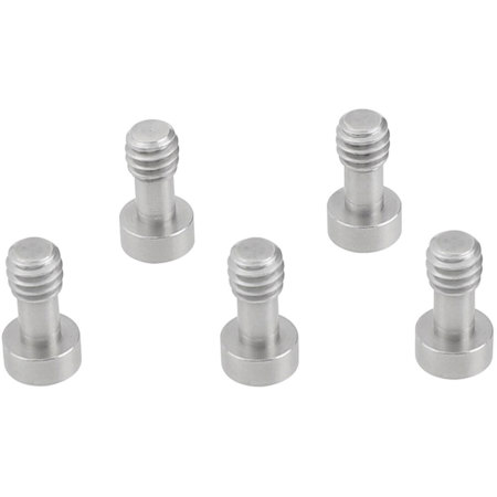 CAMVATE 1/4"-20 Male Screw w/Hexagon Head for Grooved Baseplate, Silver, 5-Pack